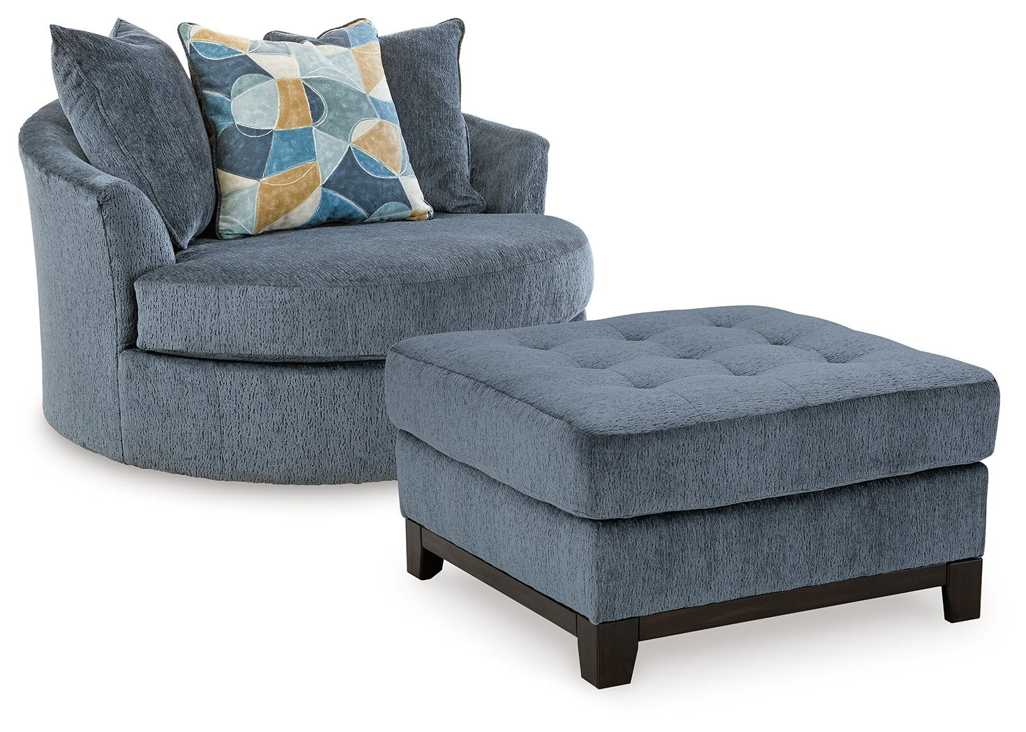 Furniture City Laplace - Ashley Furniture - Maxon Place Oversized Chair and Ottoman - Oversized Chair and Ottoman / Navy - 33003U1