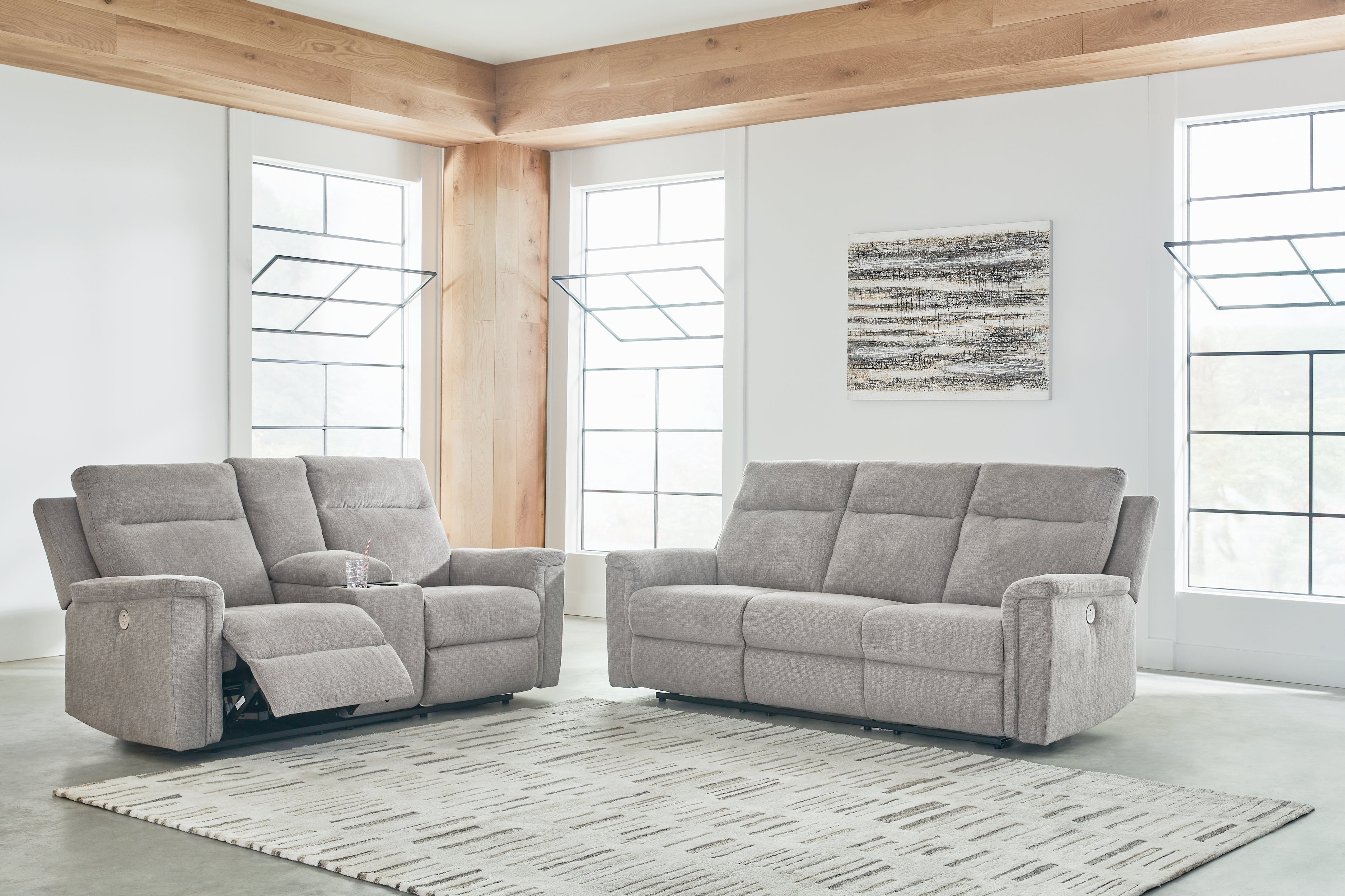 Furniture City Laplace - Ashley Furniture - Barnsana Power Reclining Sofa and Loveseat - Power Reclining Sofa and Loveseat - 33201U1