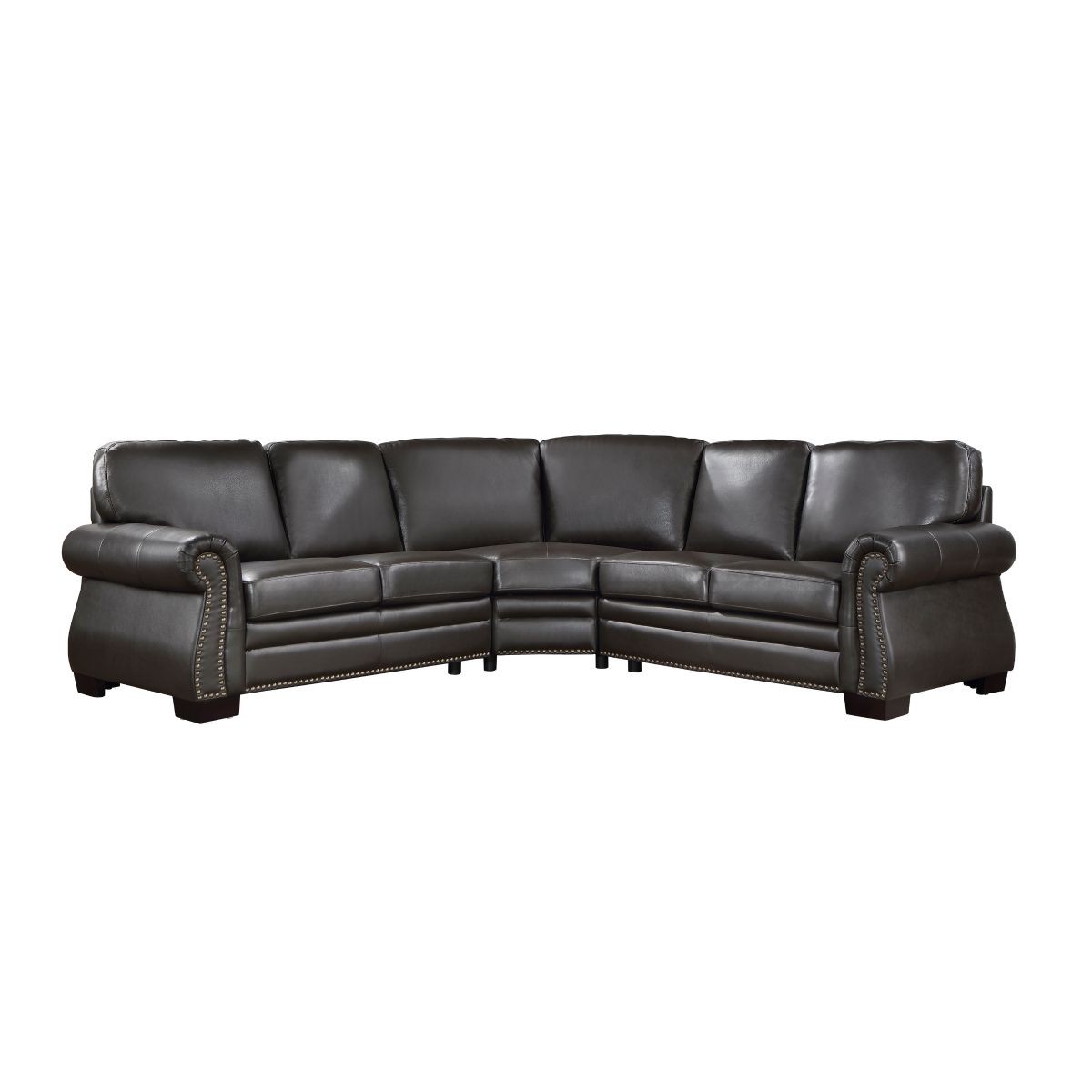Wareham - 3 Piece Sectional - Dark Brown