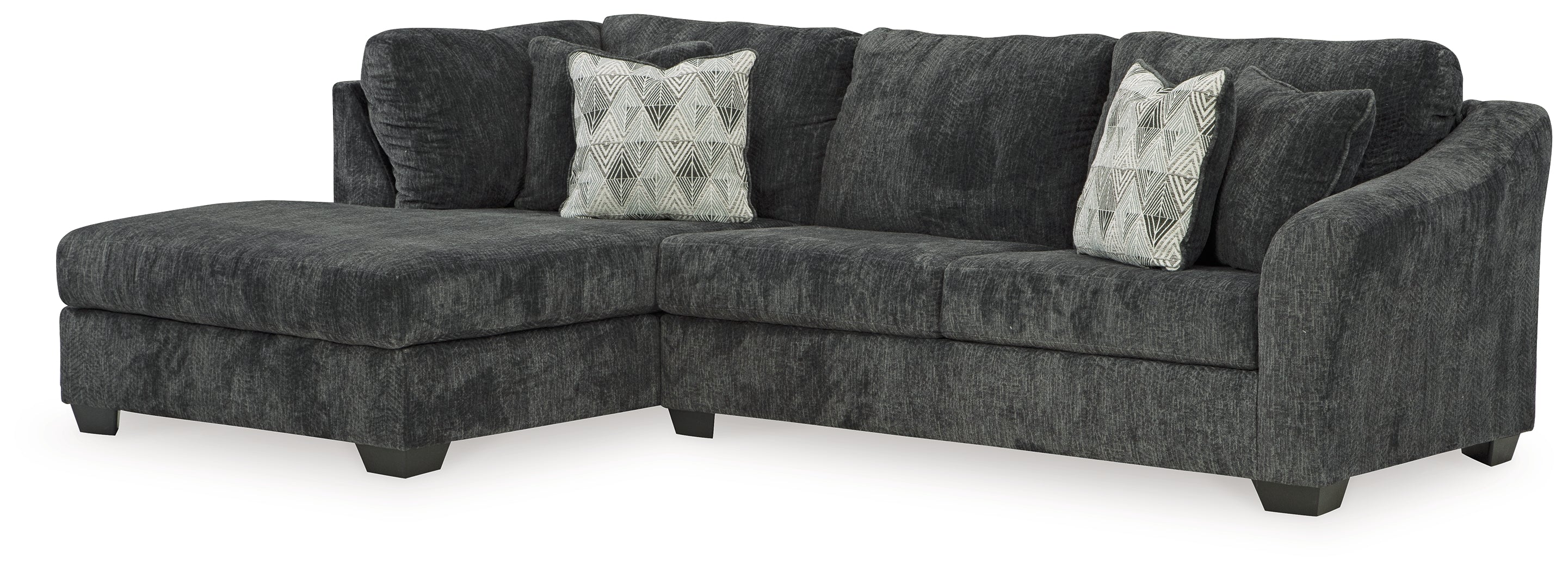 Furniture City Laplace - Ashley Furniture - Biddeford Sectionals - RAF 2-Piece Sectional with Chaise / Shadow - 35504S1