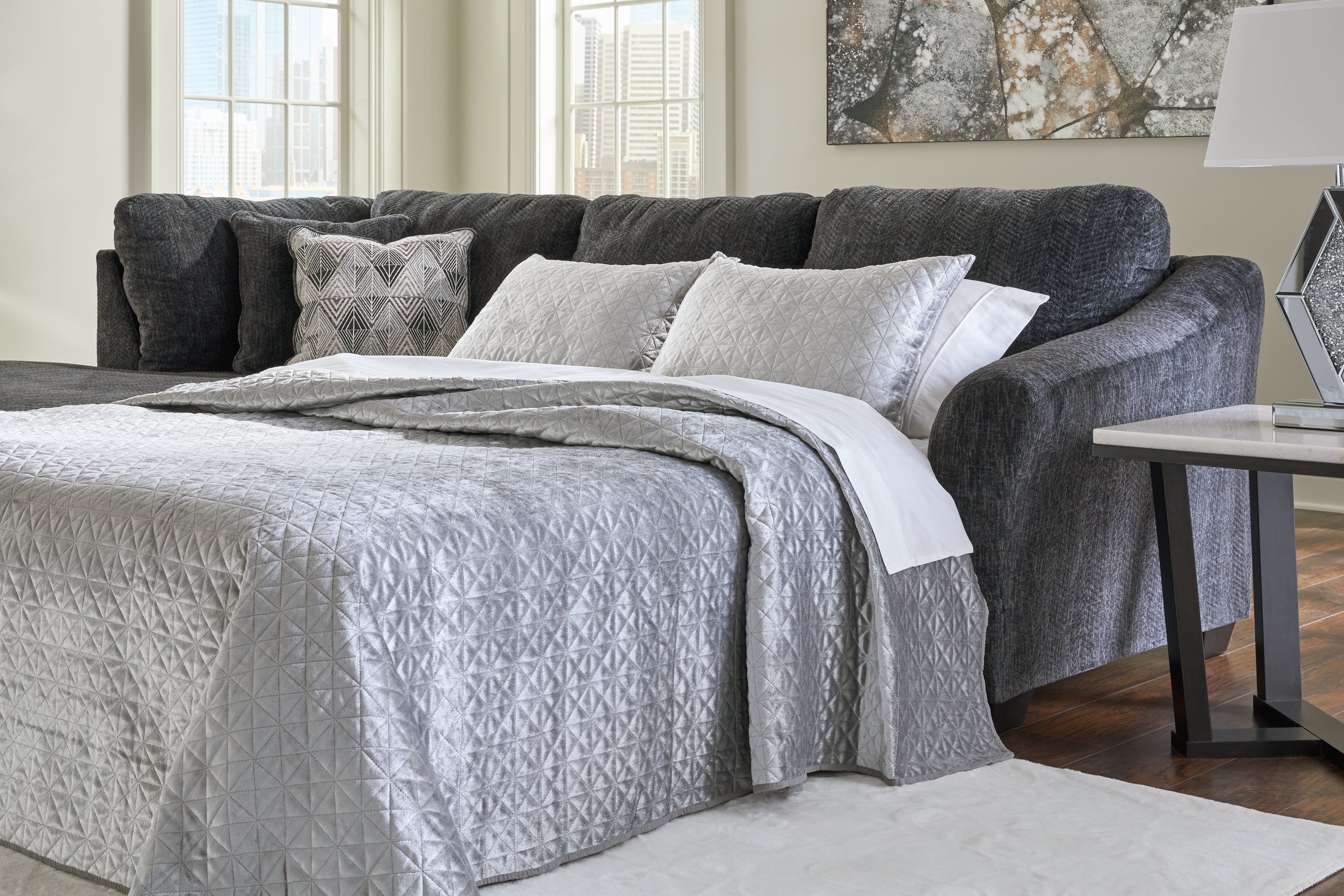 Furniture City Laplace - Ashley Furniture - Biddeford Sectionals - RAF 2-Piece Sleeper Sectional with Chaise - 35504S3