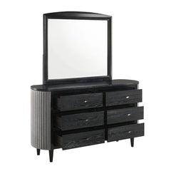 Skyline - Dresser & Mirror - Black / Gray
