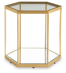 Veerwick - Accent Cocktail Table - Gold Finish