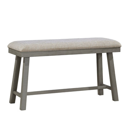 Auburndale - Counter Height Bench - Dark Gray / Beige