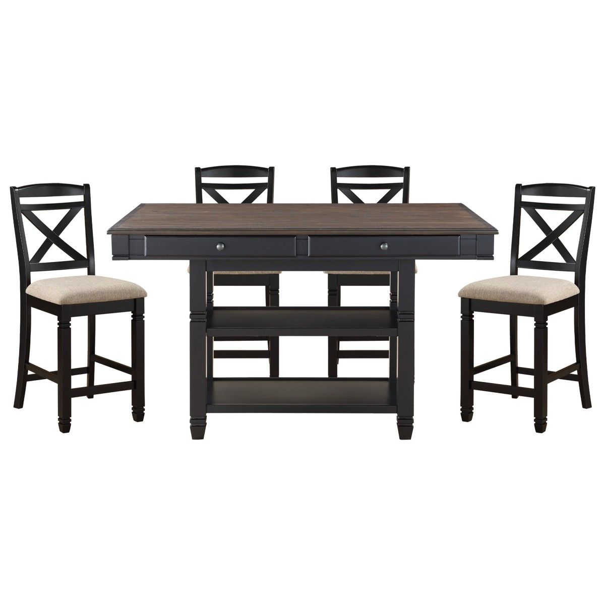 Baywater - 5 Piece Dining Room Set (Table & 4 Side Chairs) - Black