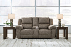 Furniture City Laplace - Ashley Furniture - Laresview Reclining Loveseat with Console - DBL Rec Loveseat w/Console - 3720394