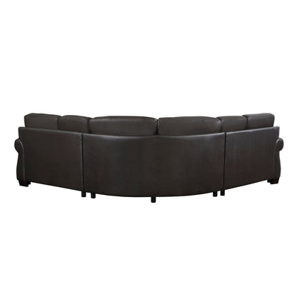 Wareham - 3 Piece Sectional - Dark Brown