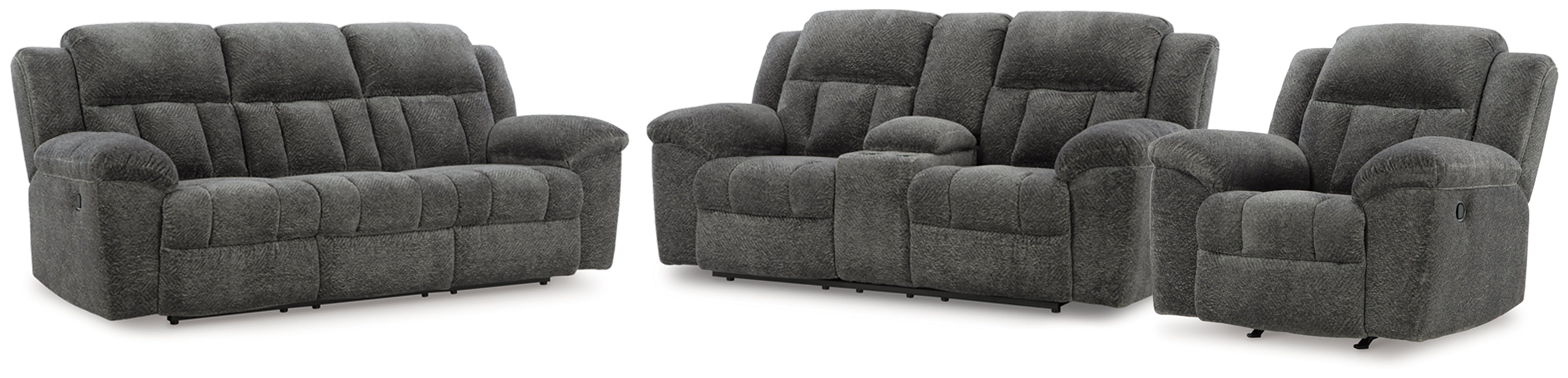 Furniture City Laplace - Ashley Furniture - Frohn Reclining Sofa, Loveseat and Recliner - Reclining Sofa, Loveseat and Recliner - 37406U4