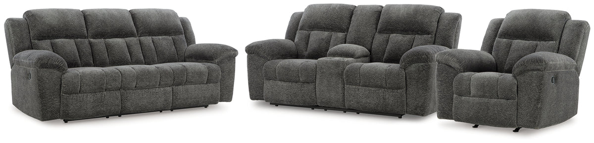 Furniture City Laplace - Ashley Furniture - Frohn Reclining Sofa, Loveseat and Recliner - Reclining Sofa, Loveseat and Recliner - 37406U4
