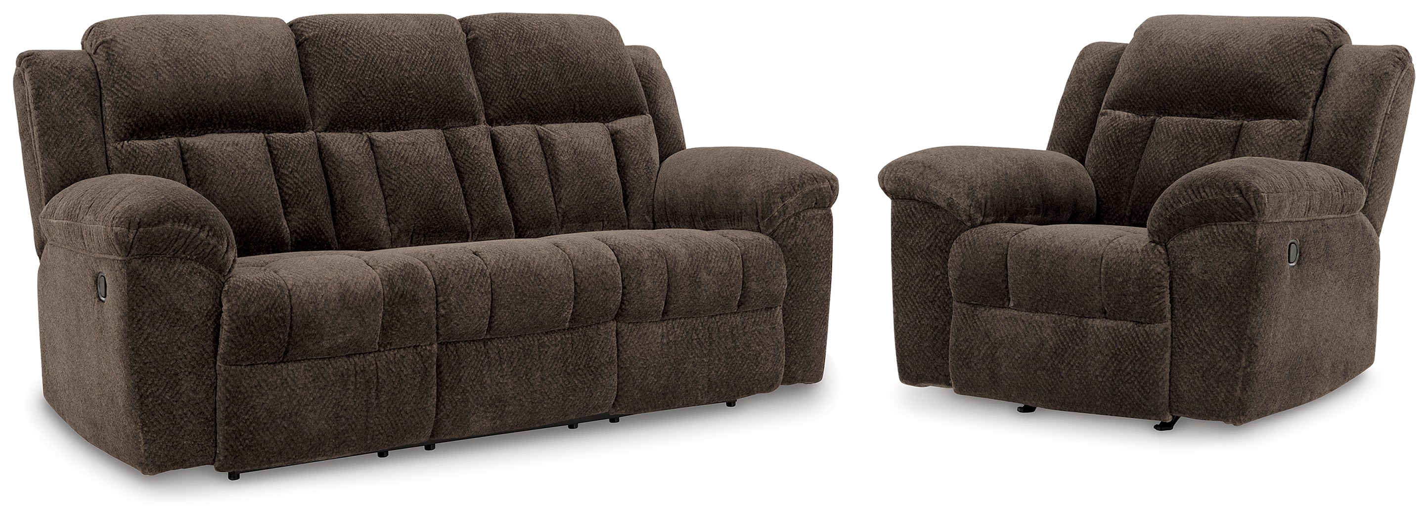 Furniture City Laplace - Ashley Furniture - Frohn Reclining Sofa and Recliner - Reclining Sofa and Recliner / Chocolate - 37407U2