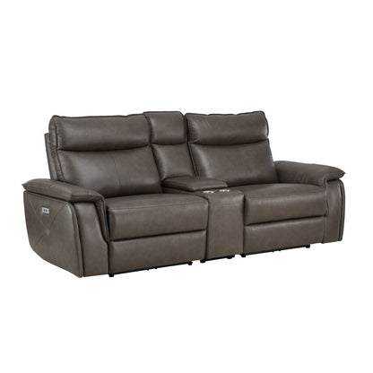 Maroni - Power Double Reclining Loveseat With Center Console And Power Headrests
