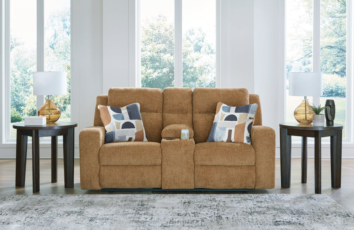 Furniture City Laplace - Ashley Furniture - Kanlow Reclining Loveseat with Console - DBL Rec Loveseat w/Console - 3860594