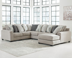 Furniture City Laplace - Ashley Furniture - Ardsley Sectionals - RAF 3-Piece Sectional with Chaise / Pewter - 39504S12