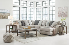 Furniture City Laplace - Ashley Furniture - Ardsley Sectionals - RAF 3-Piece Sectional with Chaise / Pewter - 39504S12