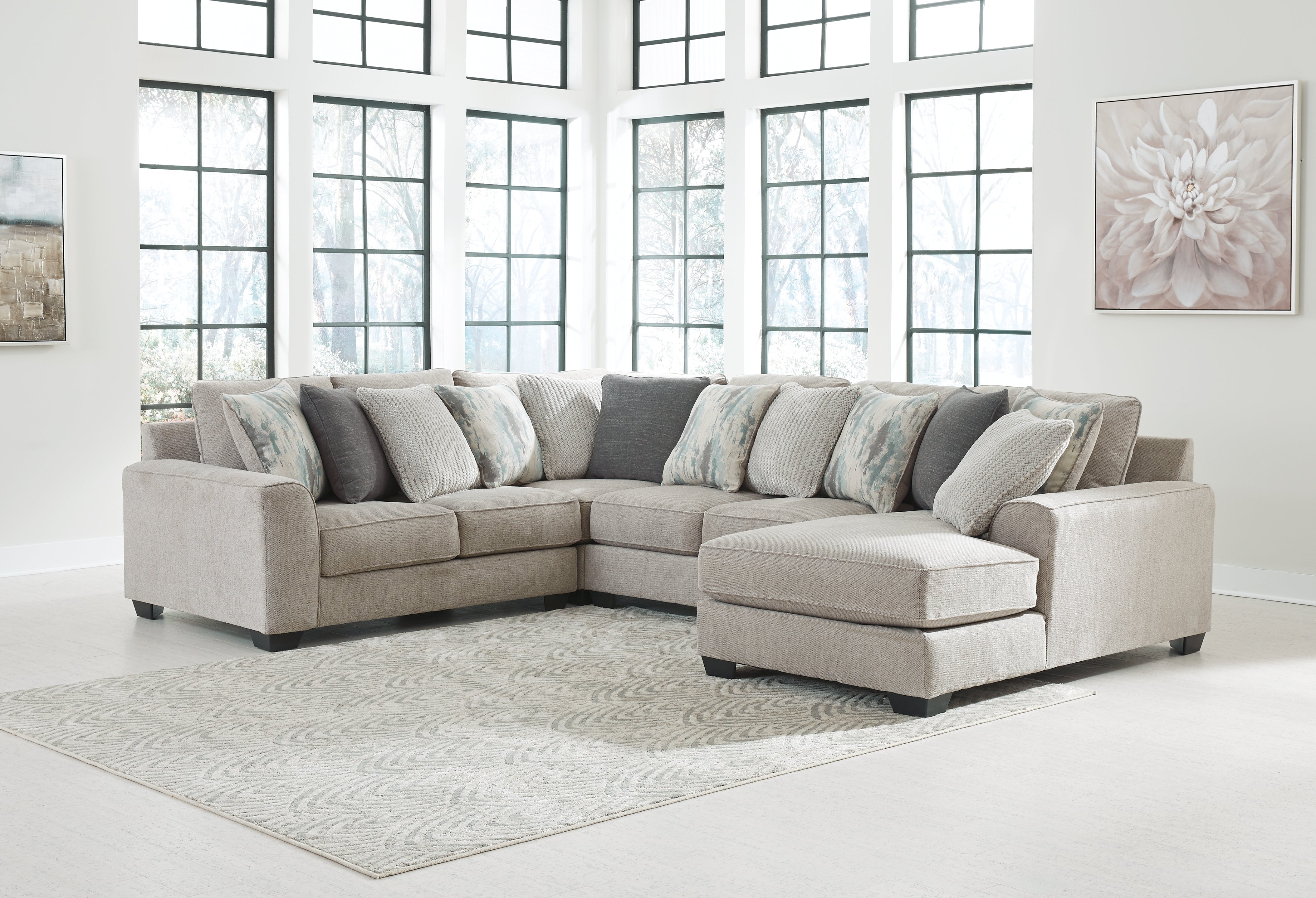 Furniture City Laplace - Ashley Furniture - Ardsley Sectionals - LAF 2-Piece Sectional with Chaise / Pewter - 39504S5