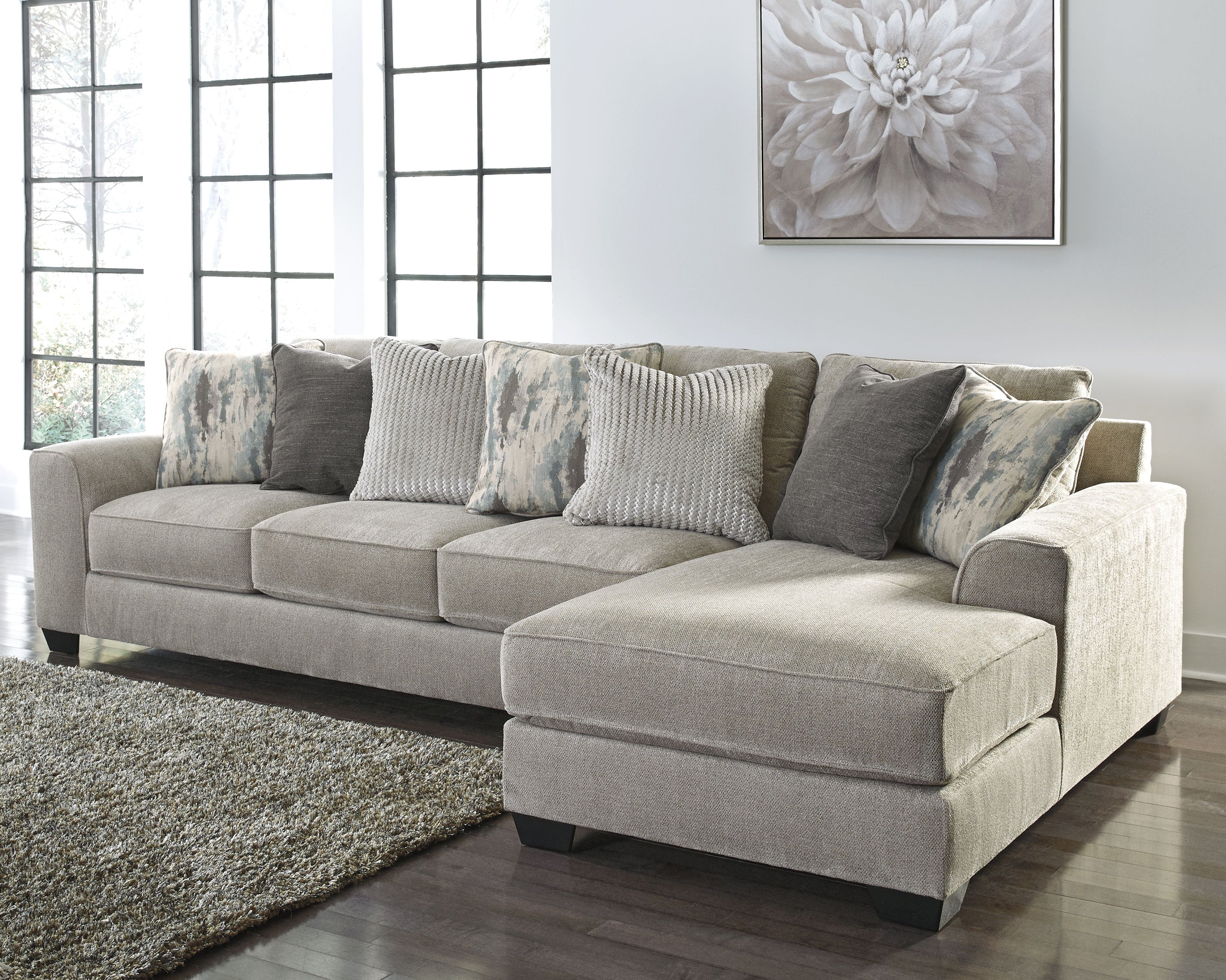 Furniture City Laplace - Ashley Furniture - Ardsley Sectionals - LAF 2-Piece Sectional with Chaise / Pewter - 39504S5