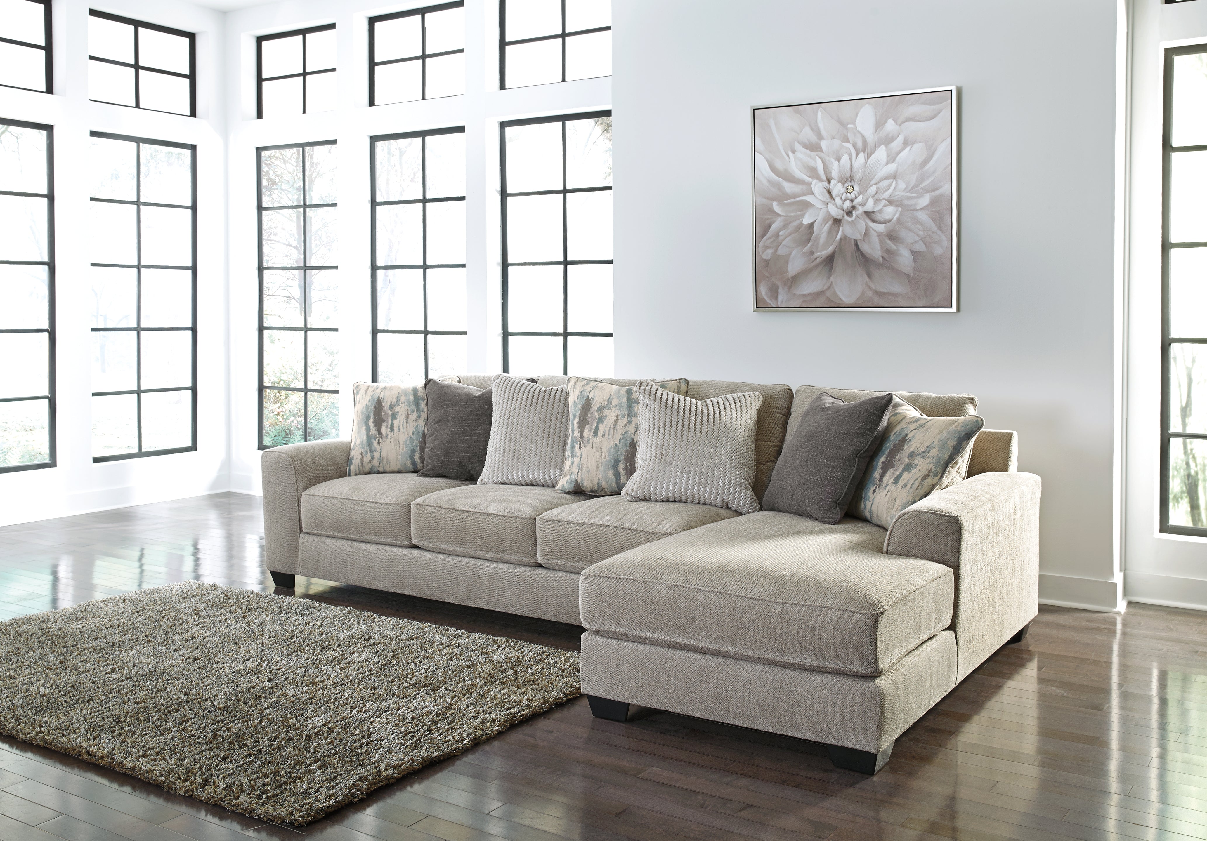 Furniture City Laplace - Ashley Furniture - Ardsley Sectionals - LAF 2-Piece Sectional with Chaise / Pewter - 39504S5