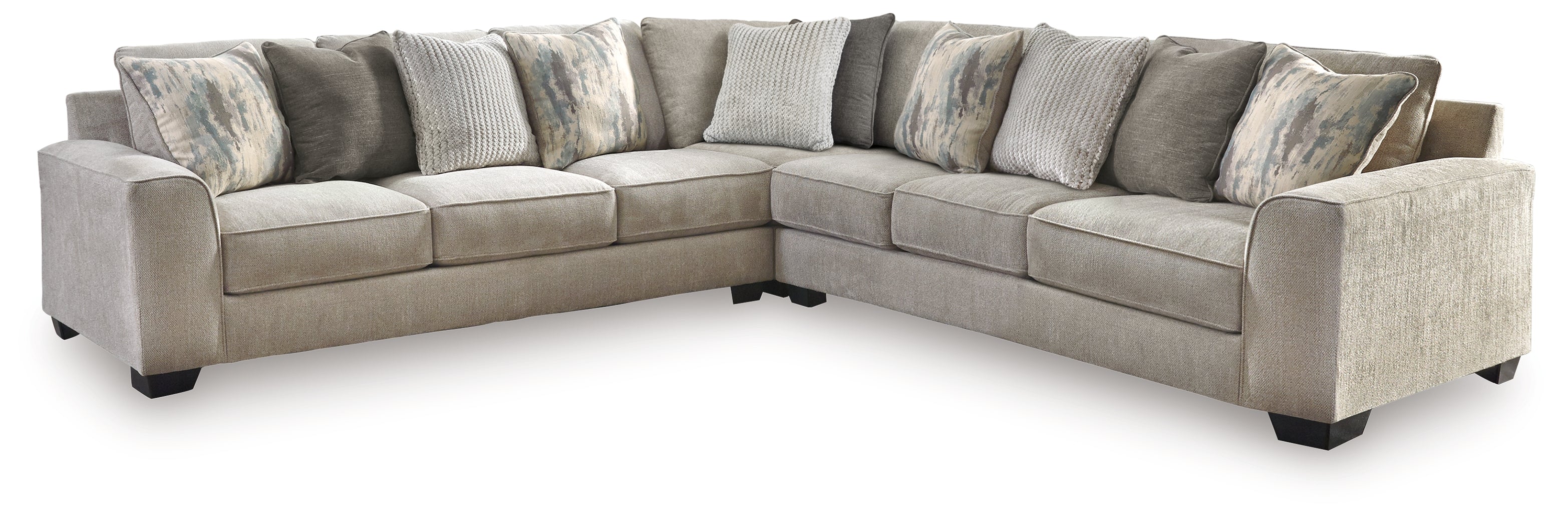 Furniture City Laplace - Ashley Furniture - Ardsley Sectionals - LAF 3-Piece Sectional / Pewter - 39504S18