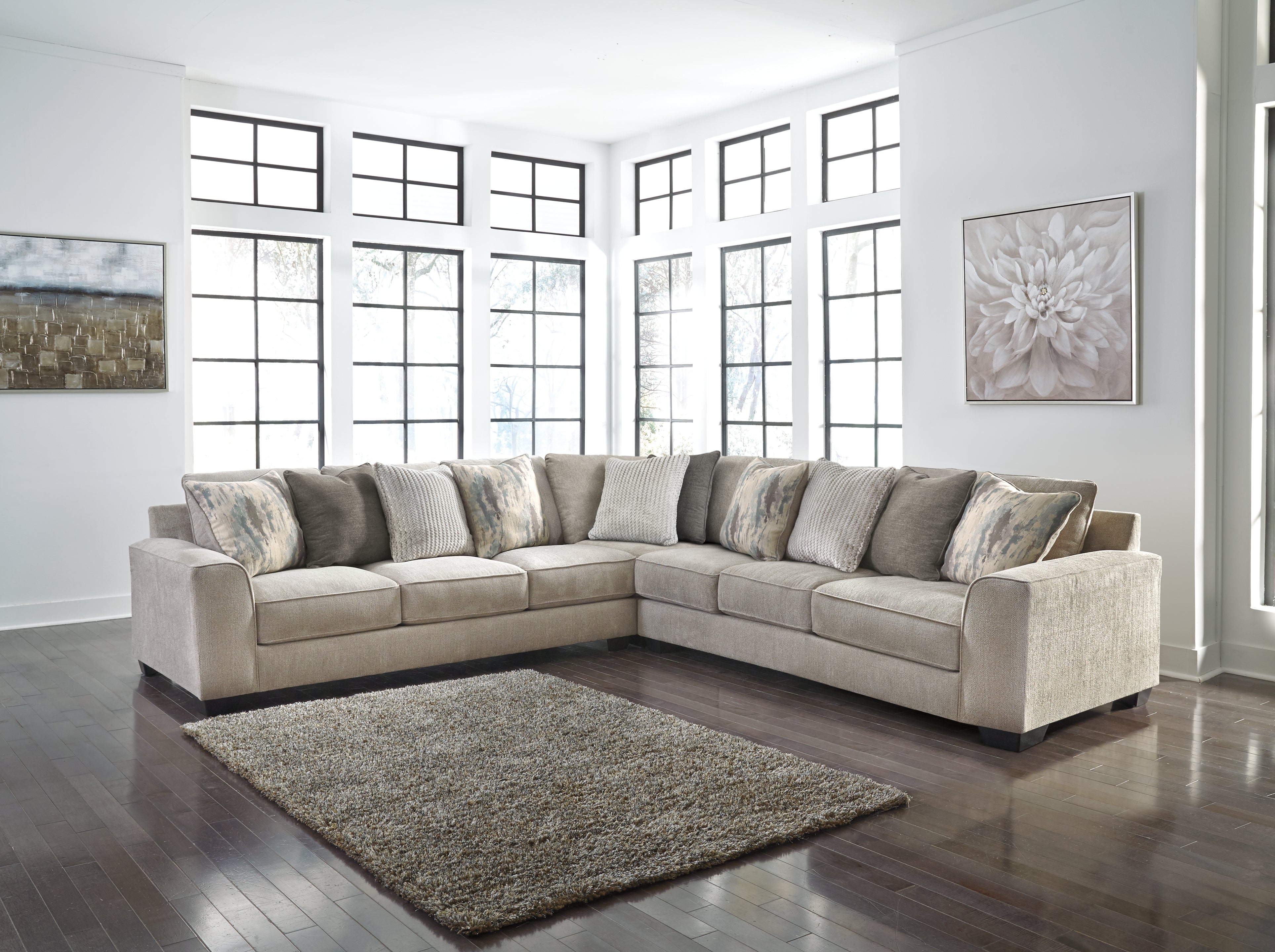 Furniture City Laplace - Ashley Furniture - Ardsley Sectionals - LAF 3-Piece Sectional / Pewter - 39504S18