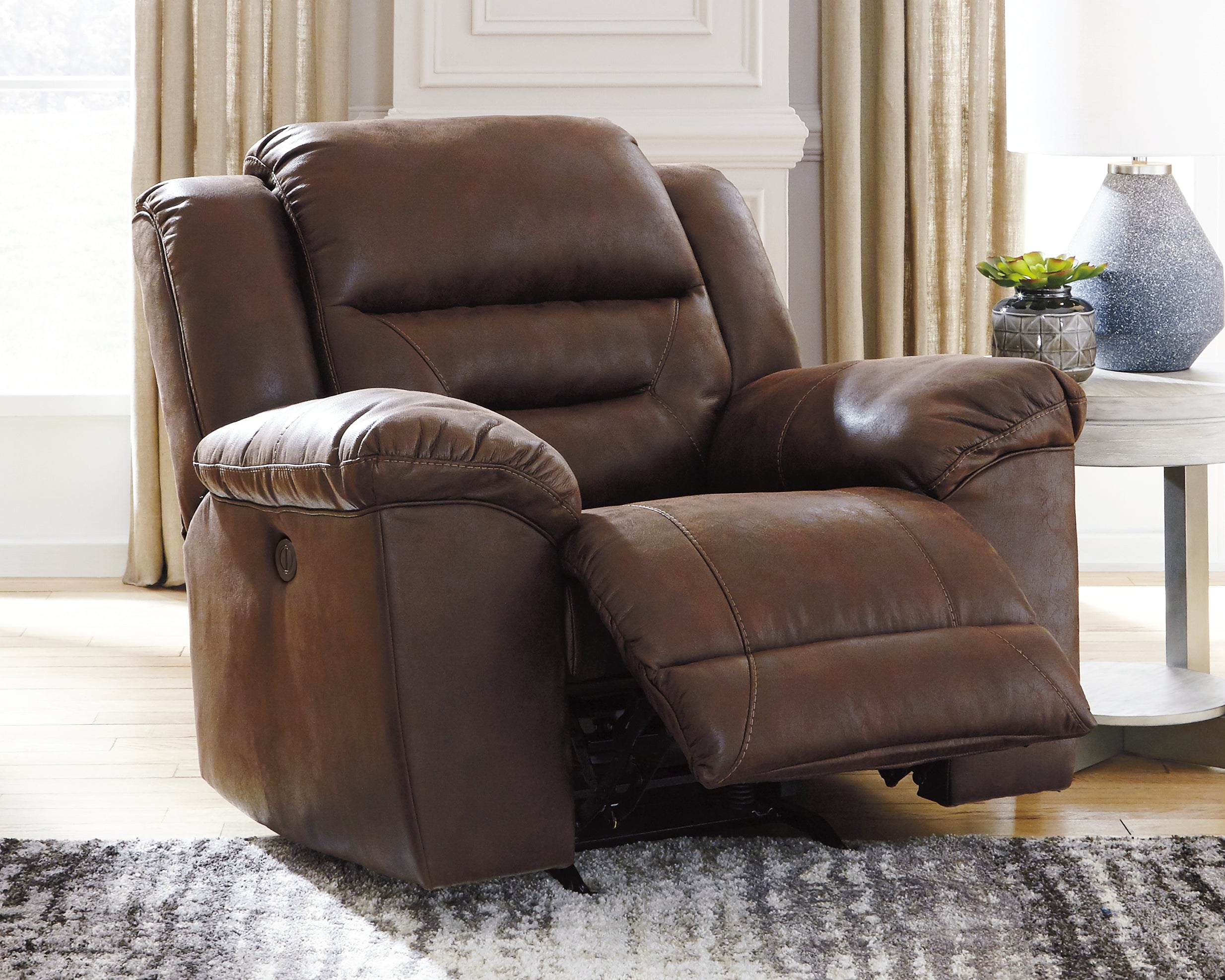 Furniture City Laplace - Ashley Furniture - StonelandLiving Room - Power Rocker Recliner / Chocolate - 3990498