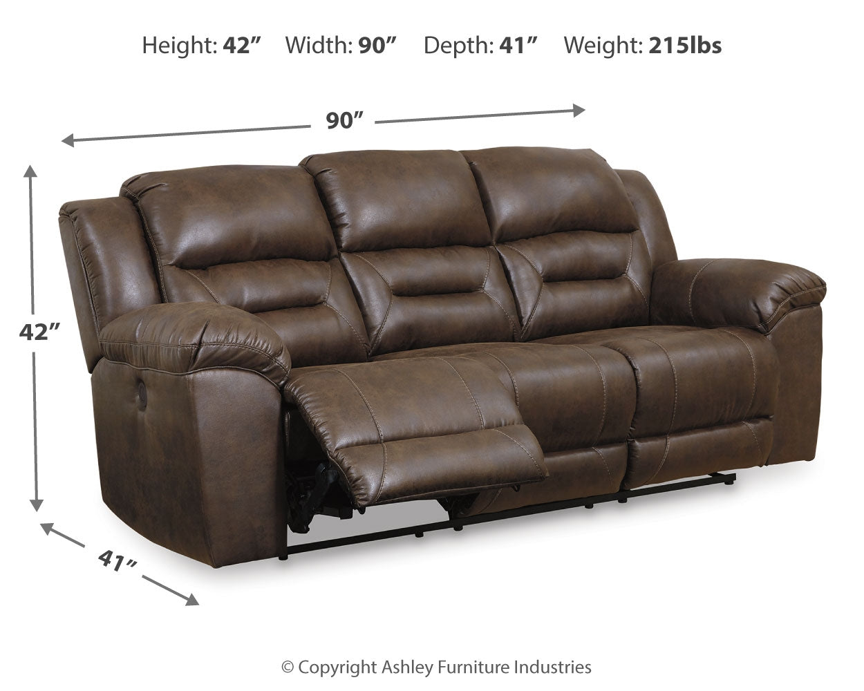 Furniture City Laplace - Ashley Furniture - StonelandLiving Room - Rocker Recliner / Fossil - 3990488