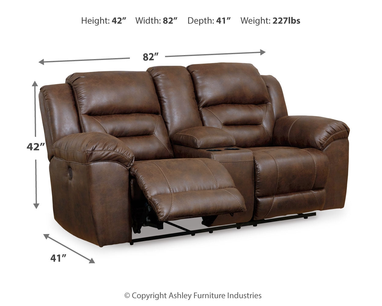 Furniture City Laplace - Ashley Furniture - StonelandLiving Room - Rocker Recliner / Chocolate - 3990425