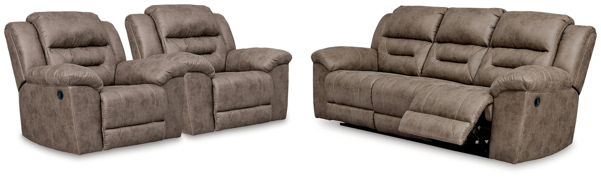 Furniture City Laplace - Ashley Furniture - Stoneland Reclining Sofa and 2 Recliners - Reclining Sofa and 2 Recliners - 39905U8