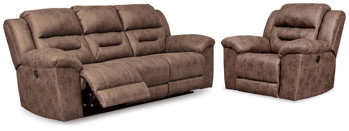 Furniture City Laplace - Ashley Furniture - Stoneland Power Reclining Sofa and Power Recliner - Power Reclining Sofa and Power Recliner - 39905U10