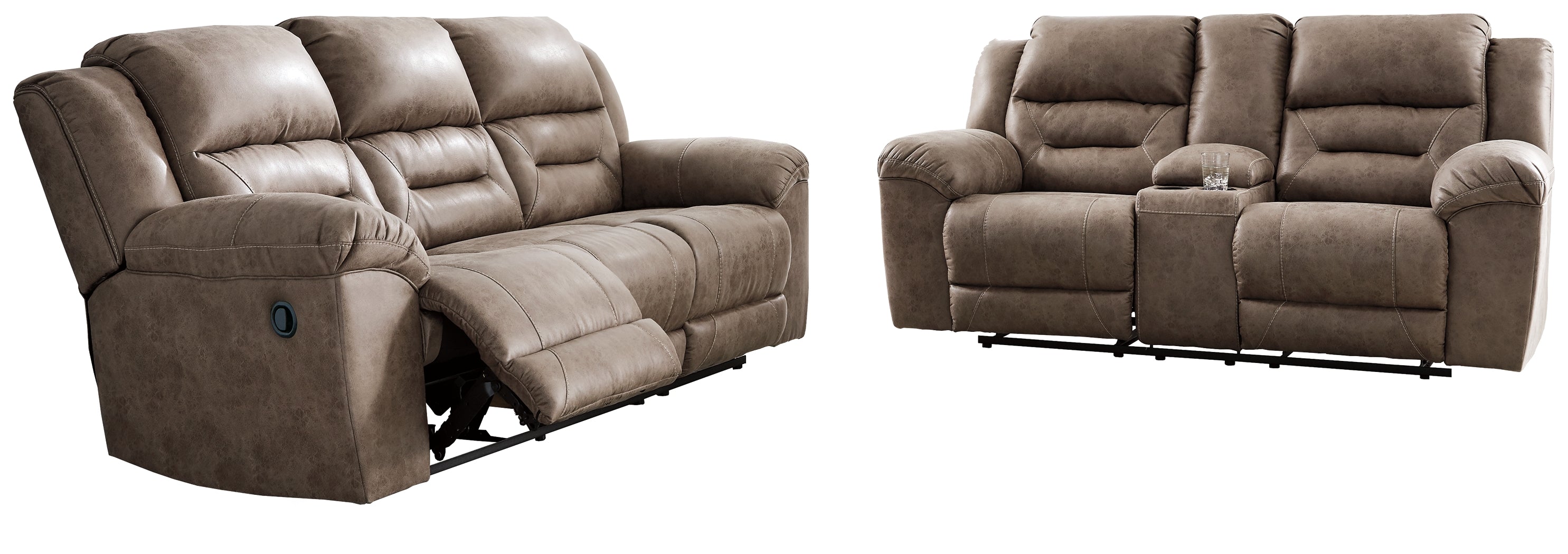 Furniture City Laplace - Ashley Furniture - Stoneland Reclining Sofa and Loveseat - Reclining Sofa and Loveseat - 39905U1