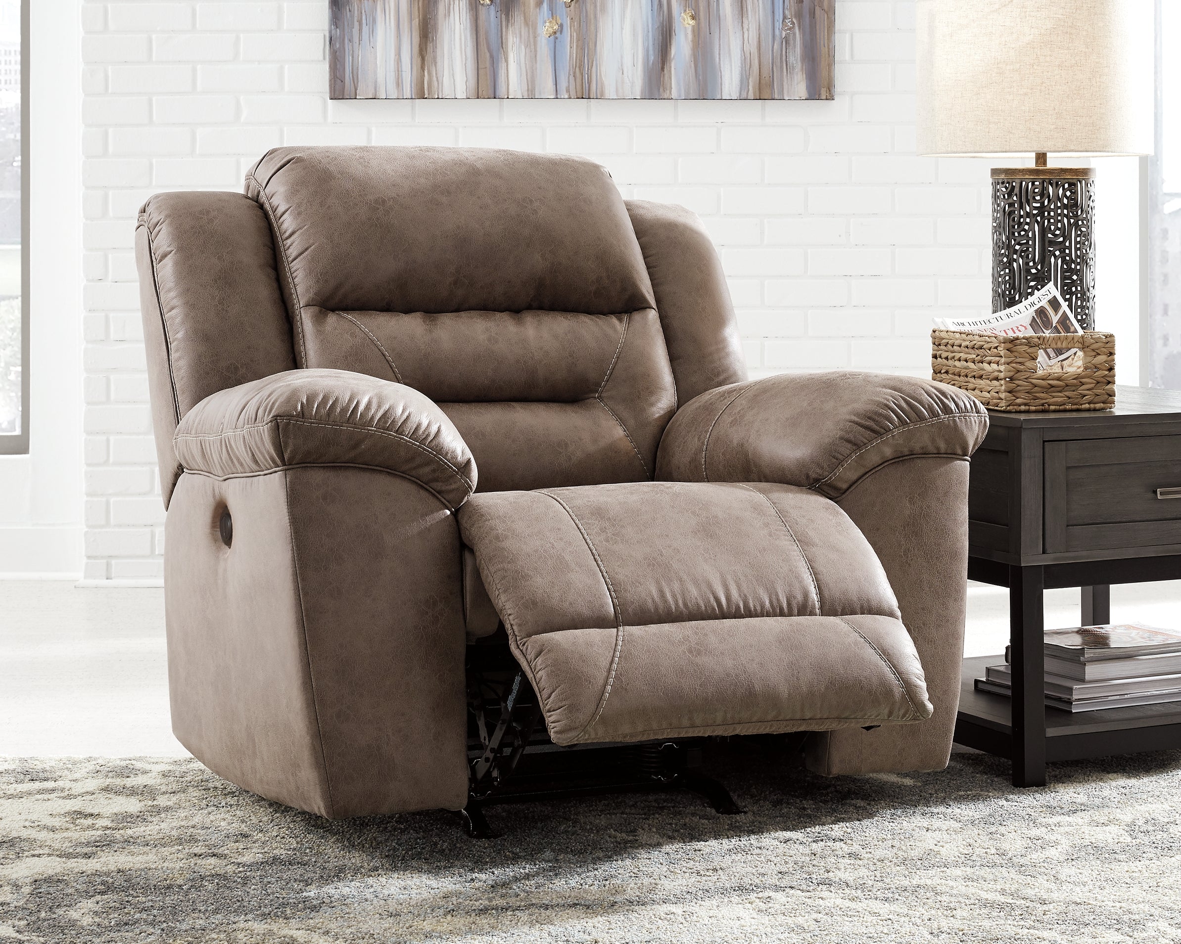Furniture City Laplace - Ashley Furniture - StonelandLiving Room - Rocker Recliner / Fossil - 3990598
