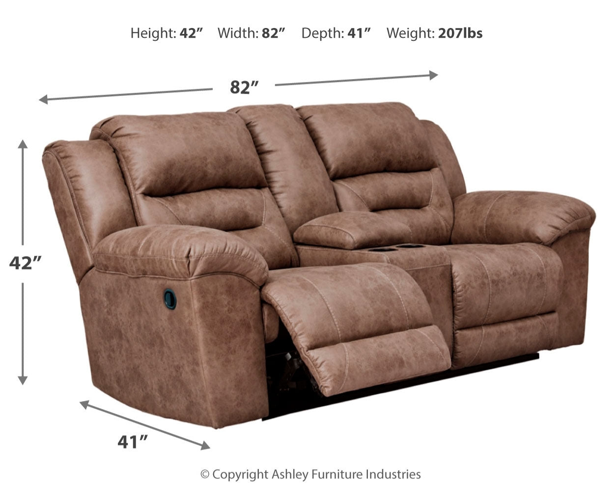 Furniture City Laplace - Ashley Furniture - StonelandLiving Room - Rocker Recliner / Fossil - 3990594