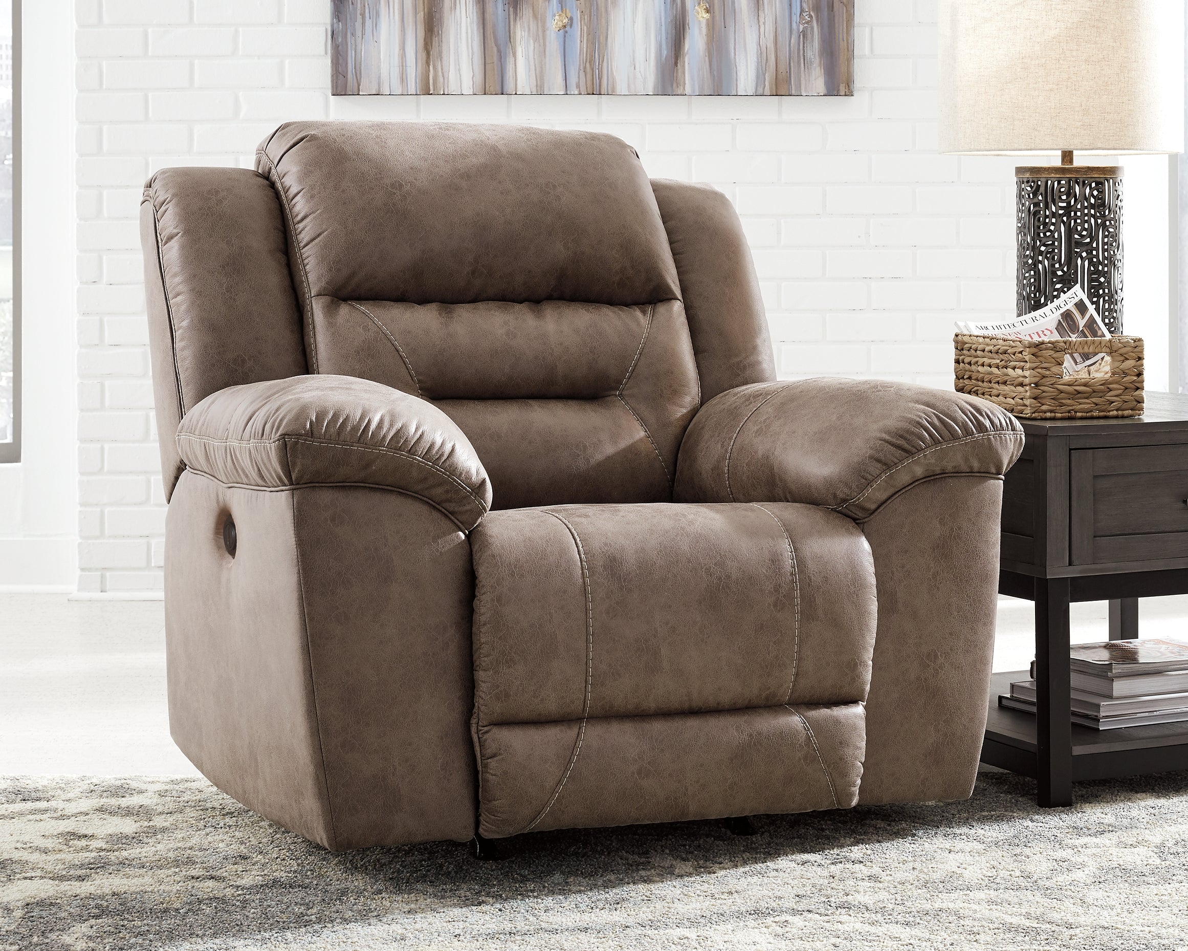 Furniture City Laplace - Ashley Furniture - StonelandLiving Room - Rocker Recliner / Fossil - 3990598