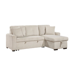 Rhett - 3 Piece Reversible Sectional With Pull-Out Bed And Hidden Storage