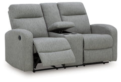 Gauntlet Reclining Loveseat with Console