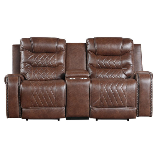Putnam - Power Double Reclining Loveseat With Center Console, Receptacles And USB Ports