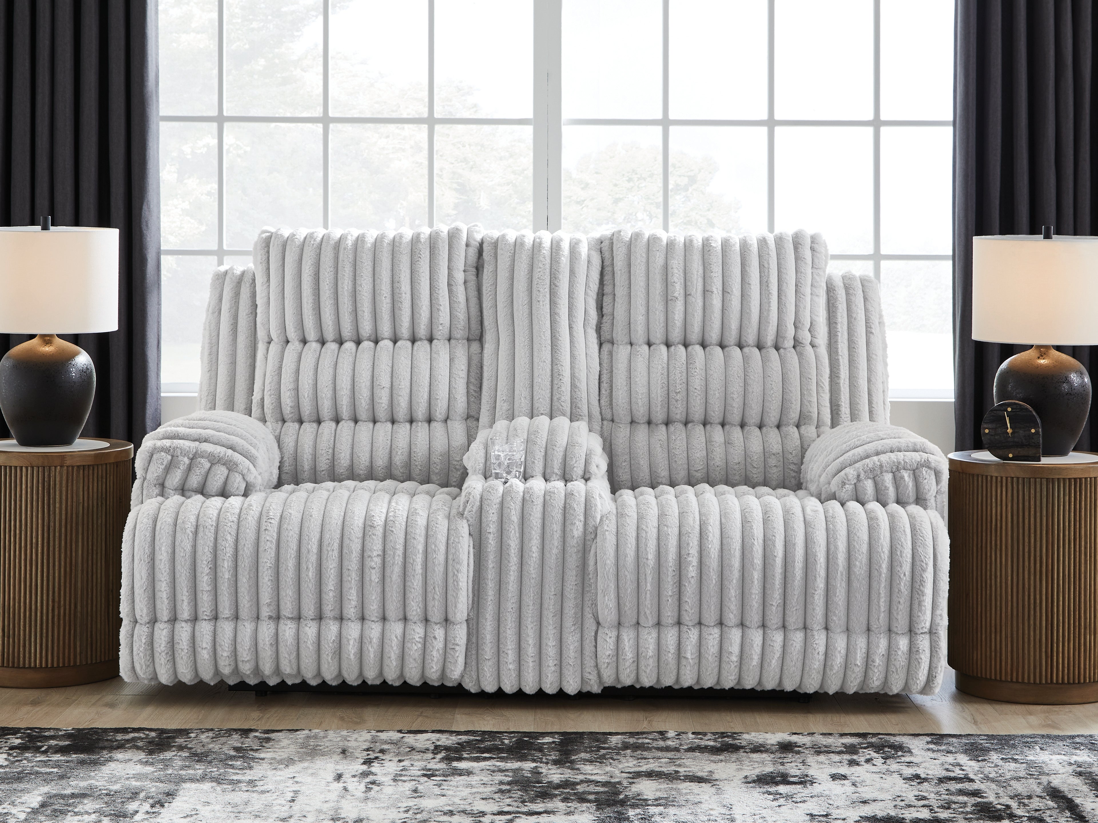 Furniture City Laplace - Ashley Furniture - Rhines FallsLiving Room - DBL REC PWR Loveseat w/Console - PC4280496