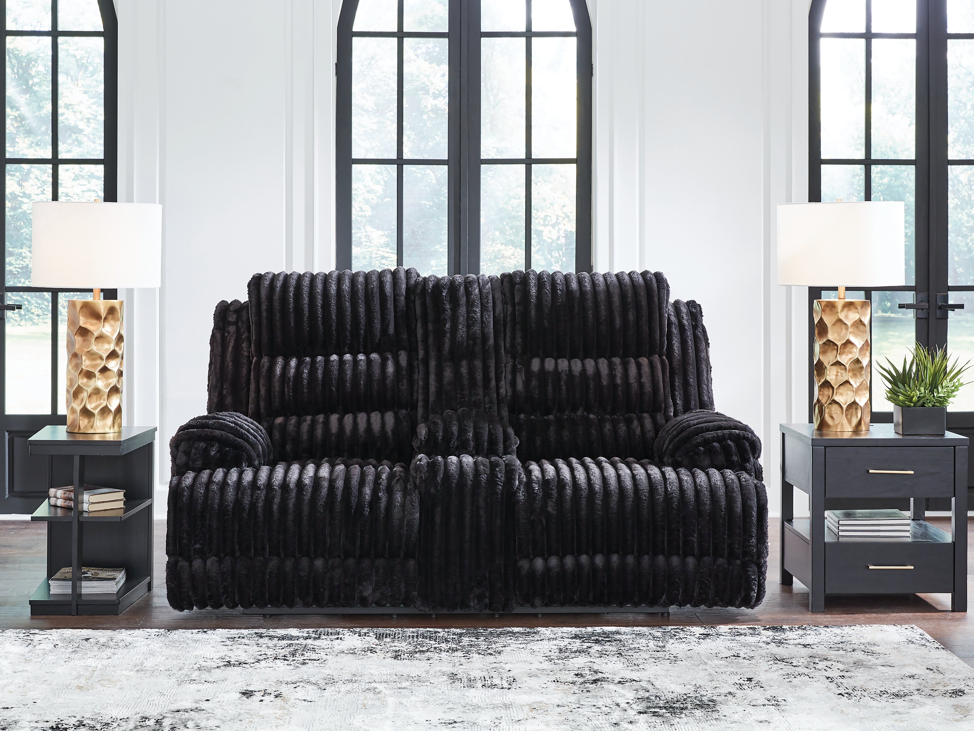 Furniture City Laplace - Ashley Furniture - Rhine FallsLiving Room - DBL REC PWR Loveseat w/Console - PC4280596