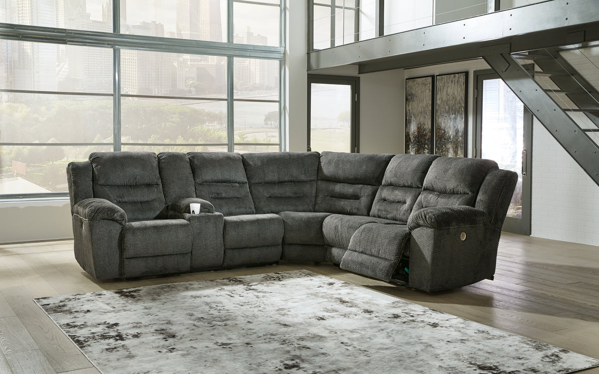 Furniture City Laplace - Ashley Furniture - Nettington 3-Piece Power Reclining Sectional - 3-Piece Power Reclining Sectional - 44101S1