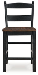 Valebeck - Barstool (Set of 2) - Black / Brown