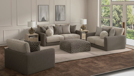 Reddington - Cocktail Ottoman - Umber