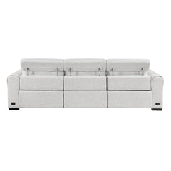 McPherson - Power Double Reclining Sofa With Power Headrests, Charging Ports - Cloud