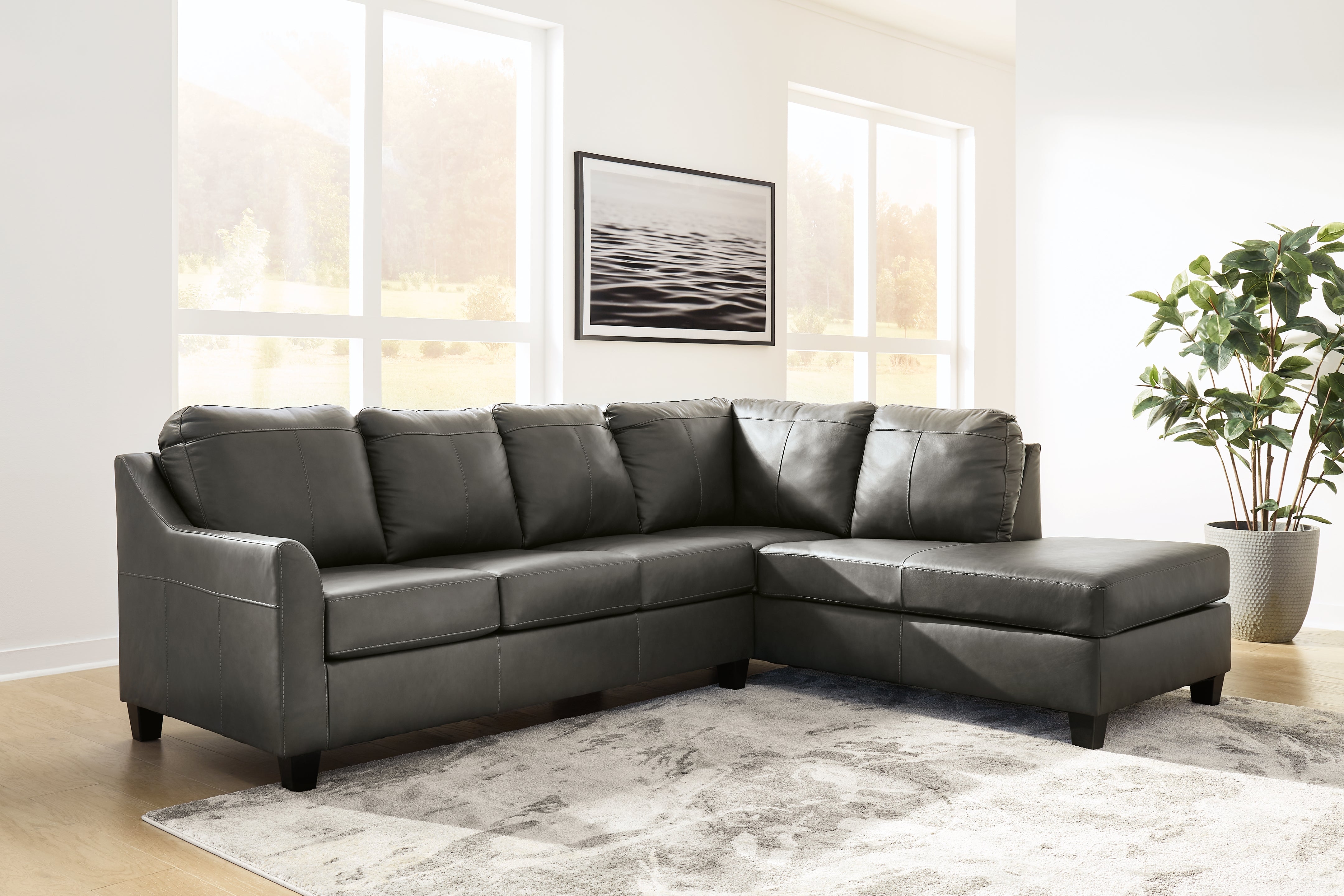 Furniture City Laplace - Ashley Furniture - Valderno Sectionals - LAF 2-Piece Sectional with Chaise - 47804S1