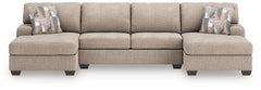Newellen 3-Piece Sectional with Double Chaise