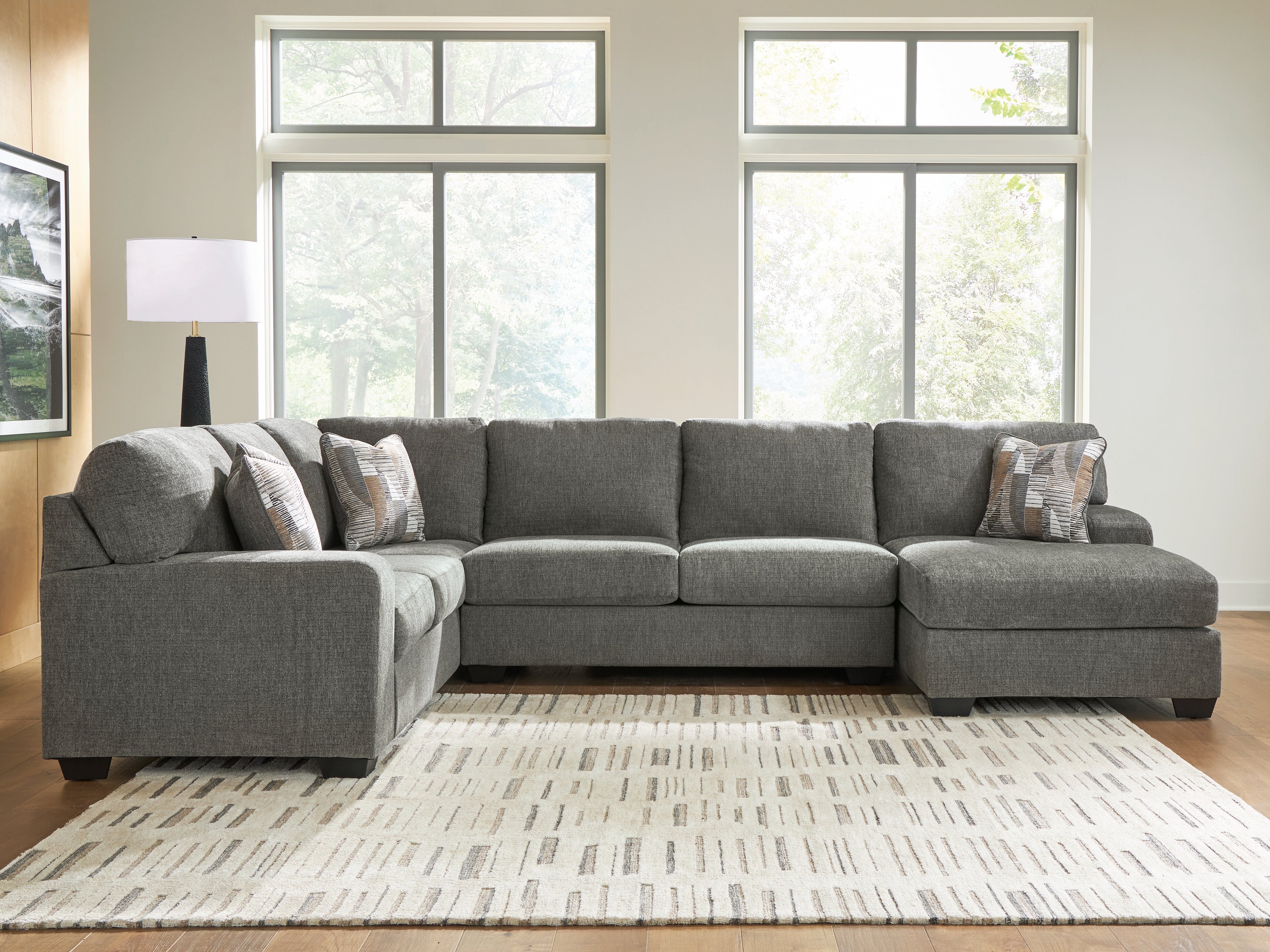 Furniture City Laplace - Ashley Furniture - Clarington 3-Piece Sleeper Sectional with Chaise - LAF 3-Piece Sleeper Sectional with Chaise / Greystone - PC48405S6