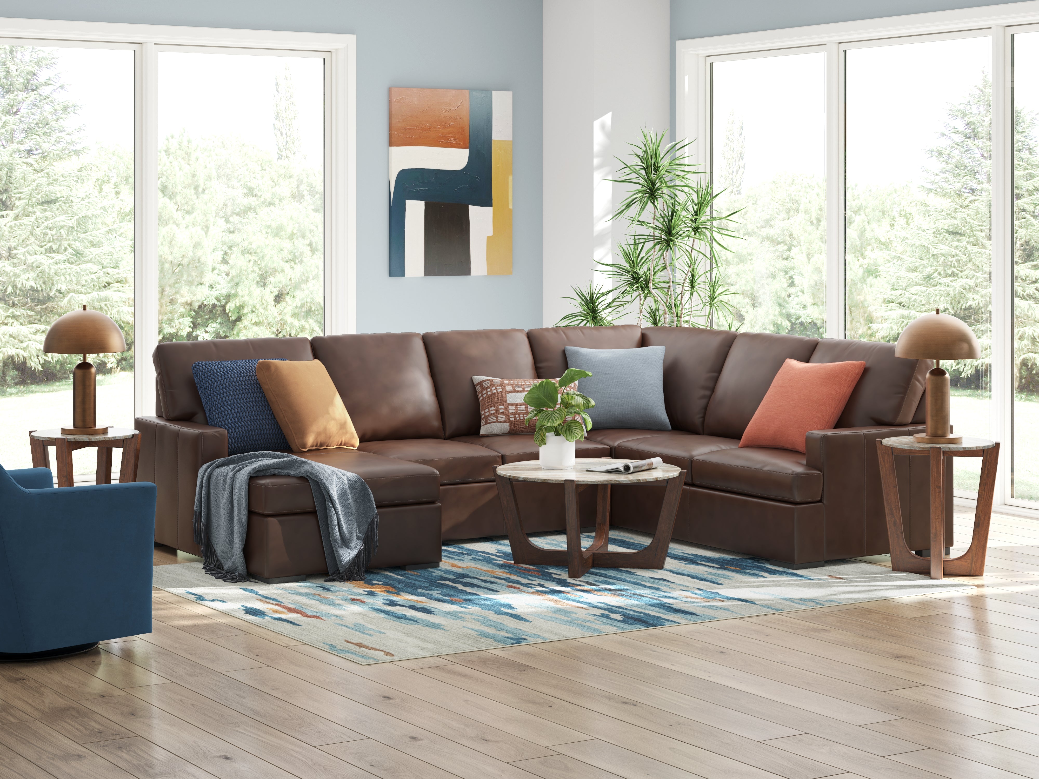 Furniture City Laplace - Ashley Furniture - McDowlan 3-Piece Sectional with Chaise - RAF 3-Piece Sectional with Chaise / Coffee - PC48504S2