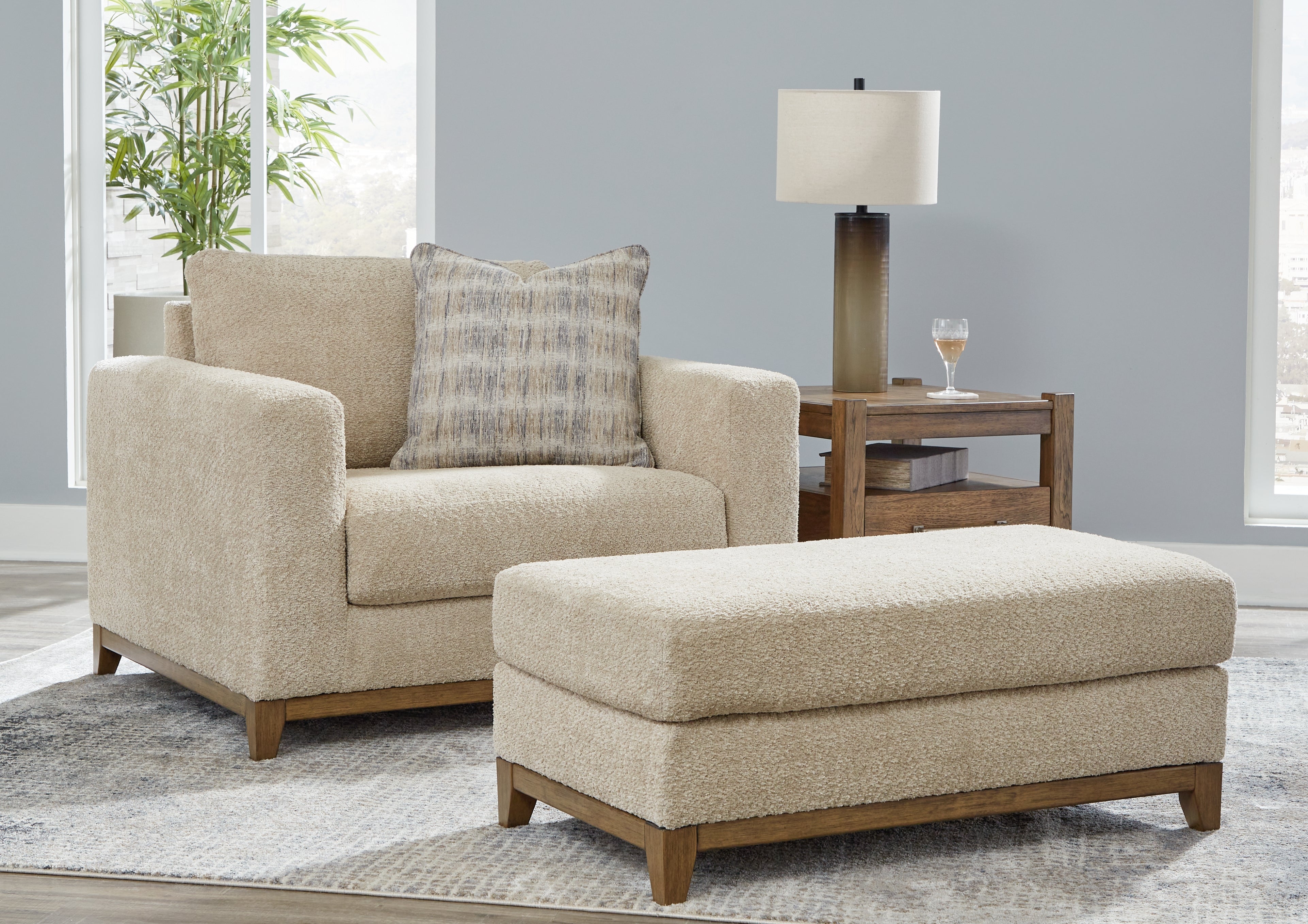 Furniture City Laplace - Ashley Furniture - Parklynn Oversized Chair and Ottoman - Oversized Chair and Ottoman - 48902U2