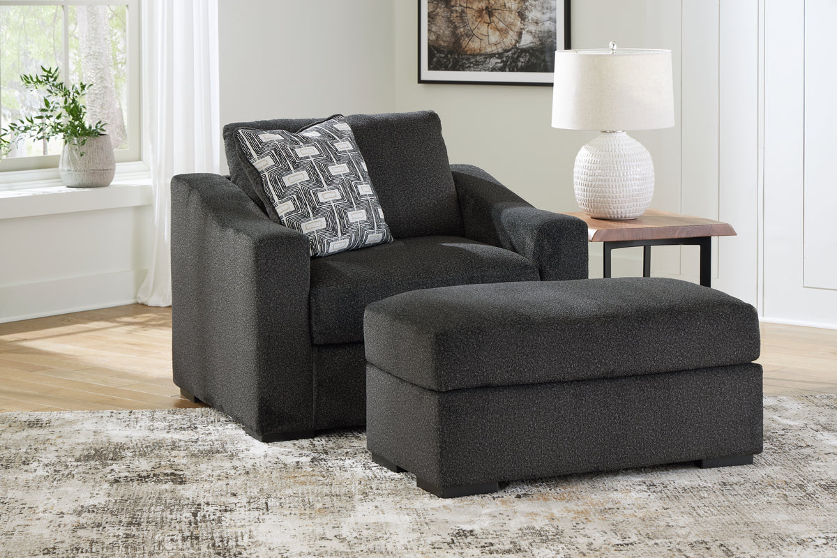 Furniture City Laplace - Ashley Furniture - Wryenlynn Oversized Chair and Ottoman - Oversized Chair and Ottoman - 49405U2