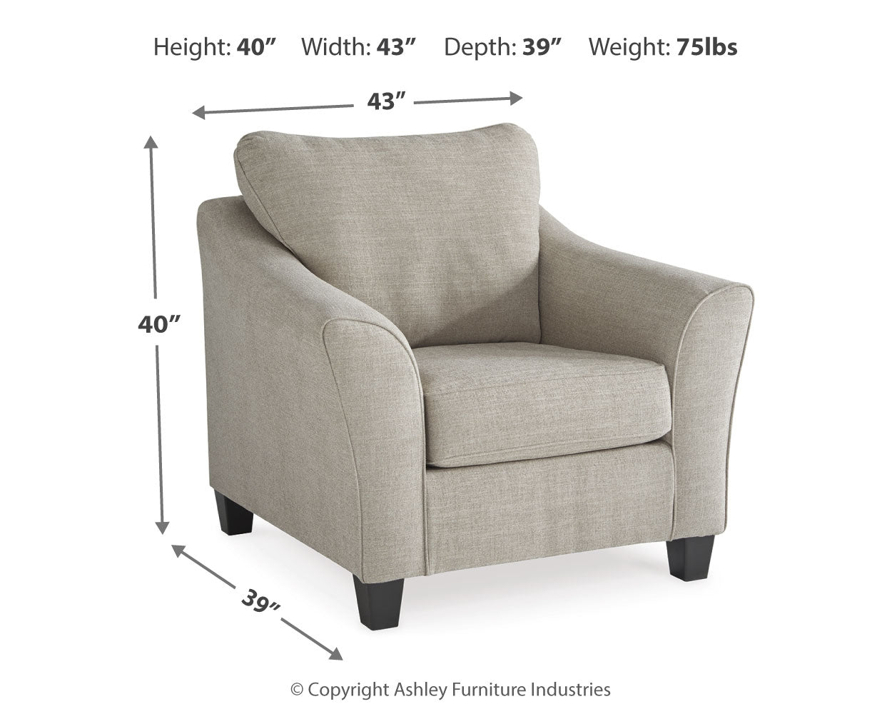 Furniture City Laplace - Ashley Furniture - AbneyLiving Room - Chair / Driftwood - 4970120