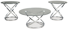 Hollynyx - Occasional Table Set (Set of 3) - Chrome Finish