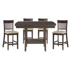 Balin - 5 Piece Set (Table & 4 Side Chairs) - Brown